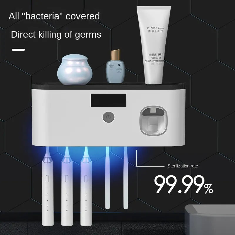 Wall-mounted Toothbrush Storage with UV Wall-mounted Toothbrush Storage with UV